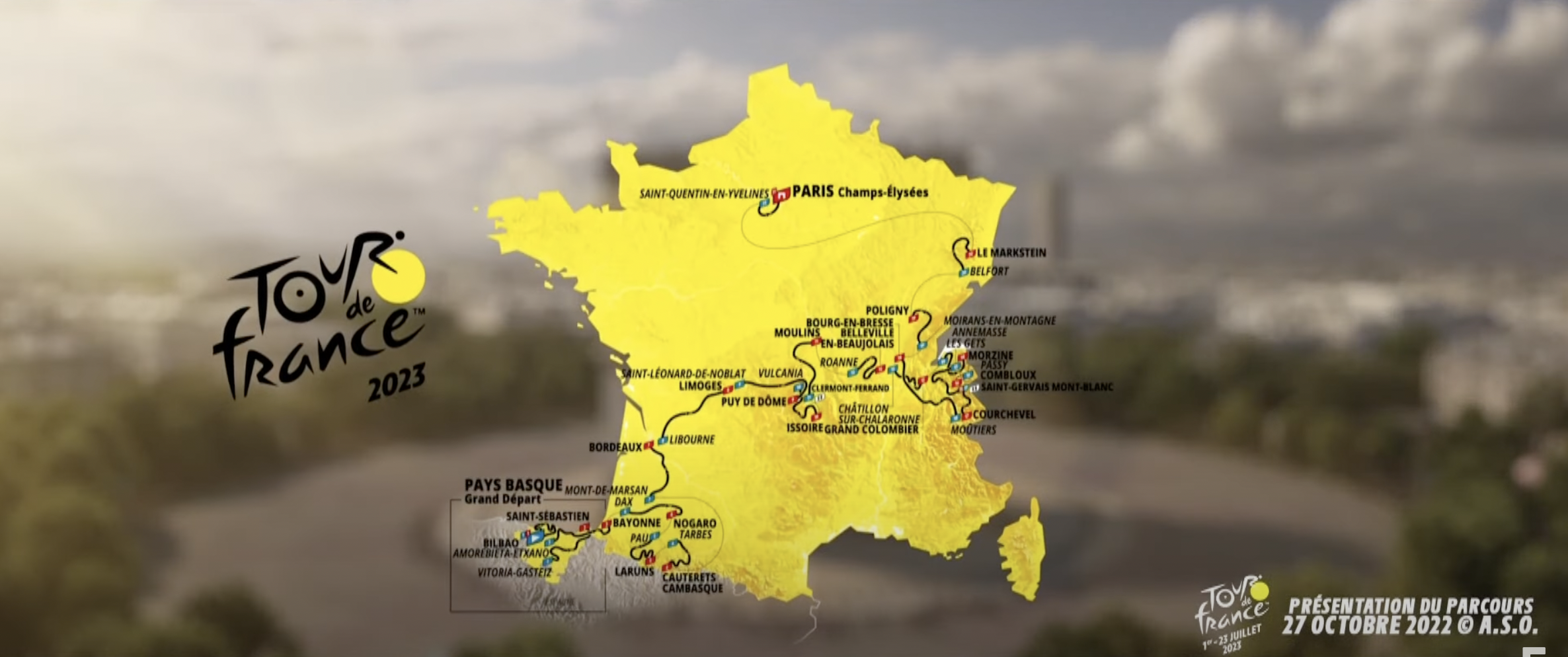2023 Tour de France Route Announced